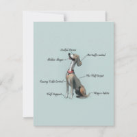 Anatomie d'un chien Carte d'anniversaire