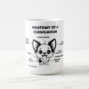 Anatomie d'un Chihuahua drôle Chien Jumbo Mug
