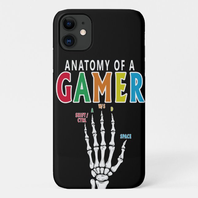 Anatomie D'Un Gamer Skeleton Main Funny Coque (Dos)