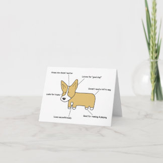 Anatomie d'une carte de voeux de corgi