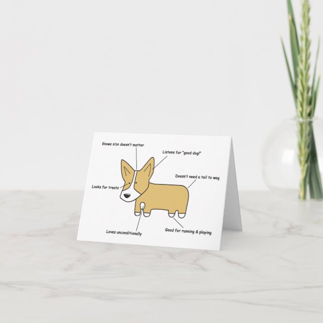 Anatomie d'une carte de voeux de corgi (Devant)