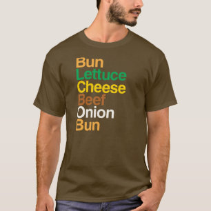 Anatomie typographique du T-Shirt cheeseburger