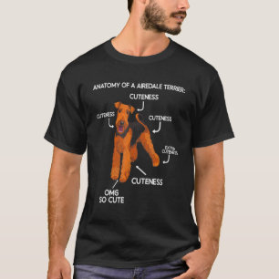 Anatomy Cute Airedale Terrier Dog T-Shirt