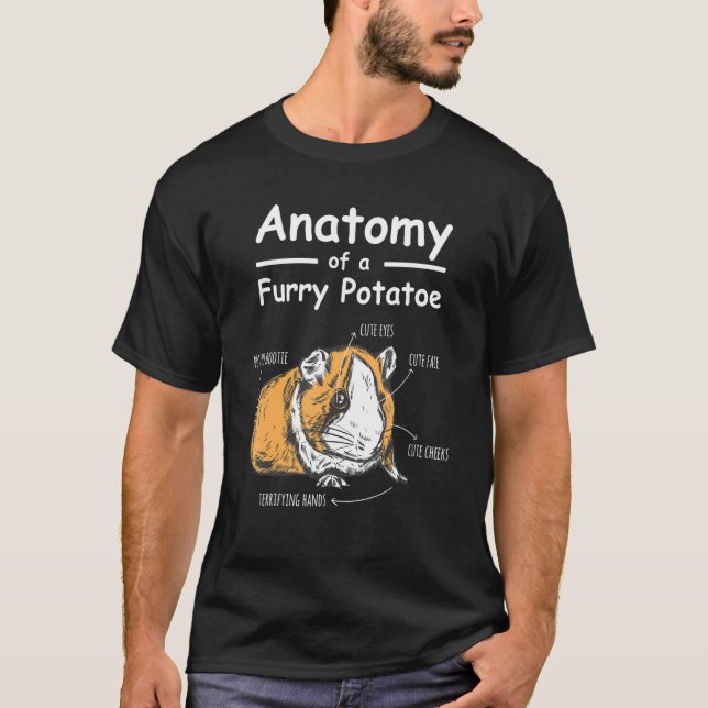 Anatomy Furry Potato Hamster Guinea Pig T-Shirt (Front)