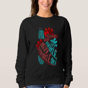Anatomy Heart Aorta Doctor Nurse Cardiologist Card Sweatshirt
