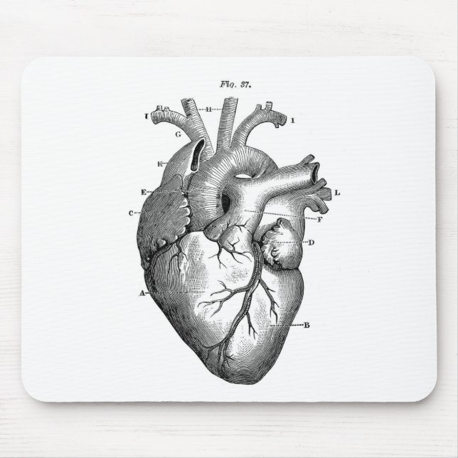 Anatomy-Heart-Images-Vintage Mouse Pad (Front)