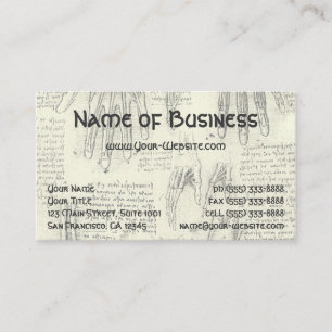 Anatomy Human Larynx and Leg by Leonardo da Vinci Business Card