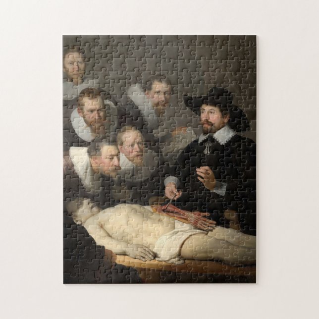 Anatomy Lesson Dr Nicolaes Tulp Rembrandt Jigsaw Puzzle (Vertical)