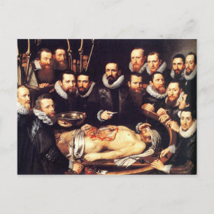 Anatomy Lesson of Dr. Willem van der Meer Postcard