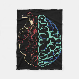 Anatomy Mental Health Brain Heart Neurodiversity E Fleece Blanket