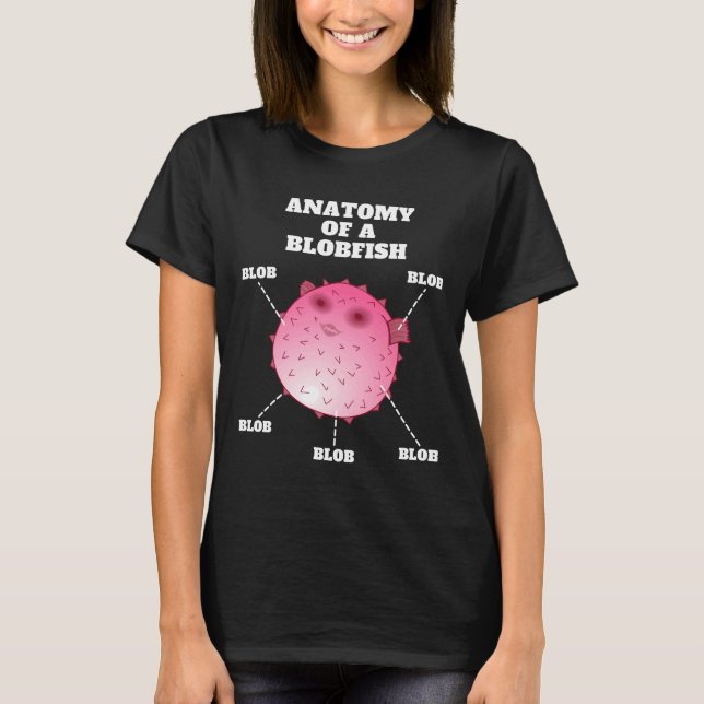 Anatomy Of A Blobfish Ugly Fish T-Shirt (Front)