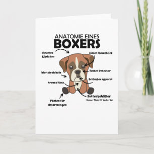 Anatomy Of A Boxer Sweet Dog Puppy Card