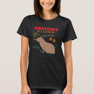 Anatomy Of A Capybara  Capybara For Boys Girls T-Shirt