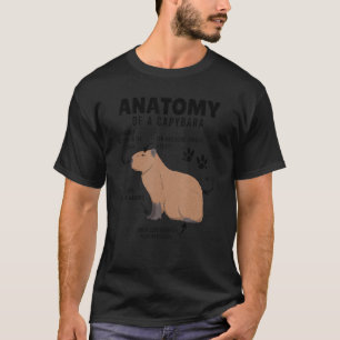 Anatomy Of A Capybara  Capybara  For Boys Girls T-Shirt