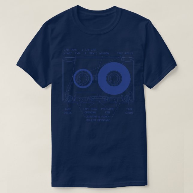Anatomy of a Cassette Tape T-Shirt (Design Front)