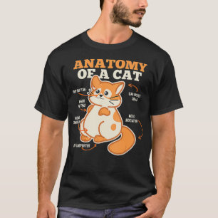 Anatomy Of A Cat Funny Kitten Lover Gift  T-Shirt