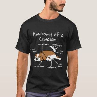 Anatomy Of A Cavalier King Charles Spaniel Dog T-Shirt
