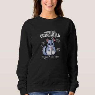 Anatomy Of A Chinchilla  For Women  Mom Sweatshirt