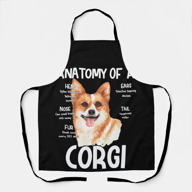 Anatomy Of A Corgi For Dog Lovers Apron (Front)