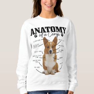 Anatomy Of A Corgi Funny Cute Dog Corgi Mom Corgi  Sweatshirt