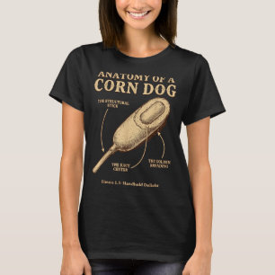 Anatomy of a corn dog meme ironic scientific food T-Shirt
