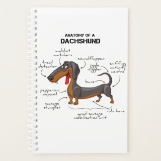 Anatomy Of A Dachshund - Funny Dog Planner
