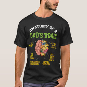 Anatomy of a Dad_s Brain Funny Dad Family T-Shirt