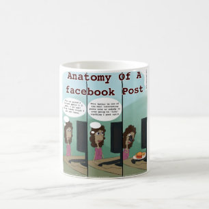 Anatomy Of A facebook Post Funny Coffee Mug