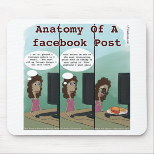 Anatomy Of A facebook Post Funny Mouse Pad
