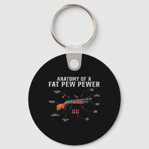 Anatomy Of A Fat Pew Pewer Funny Hunting Hunter Keychain