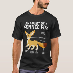 Anatomy Of A Fennec Fox  Fennec Foxes T-Shirt