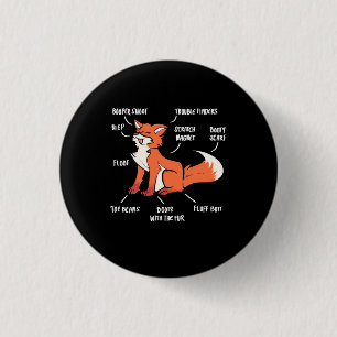 Anatomy Of A Fox 1 Inch Round Button