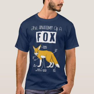 Anatomy of a Fox Adorable Foxes Animal Lover Premi T-Shirt