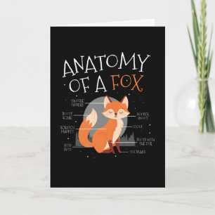 Anatomy Of A Fox Cute Fox Forest Animal Card