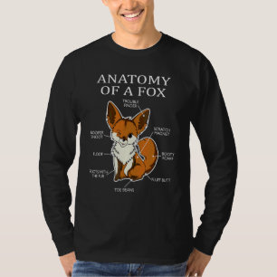Anatomy Of A Fox Cute Sweet Carnivore Animal T-Shirt