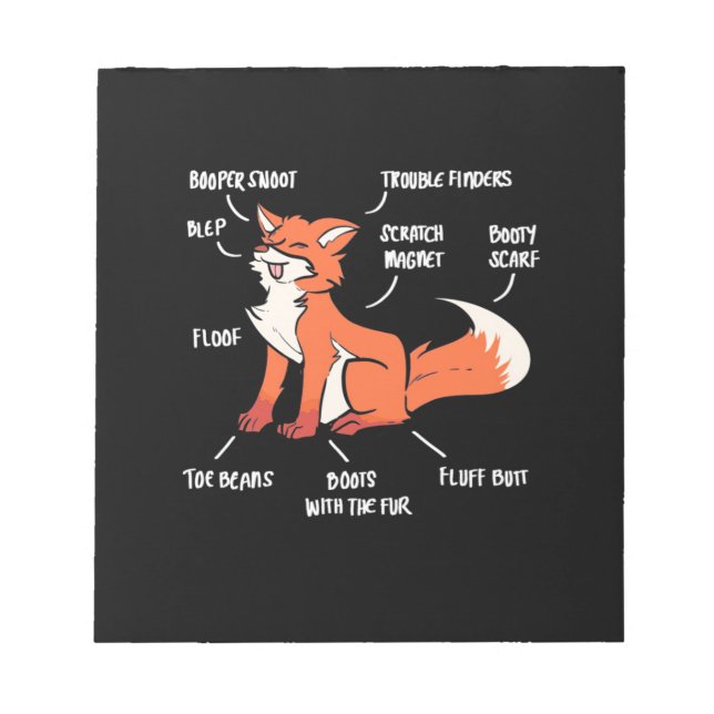 Anatomy Of A Fox Notepad (Front)