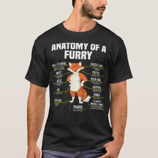 Anatomy Of A Furry Fandom Furries Cute Sweet Funny T-Shirt