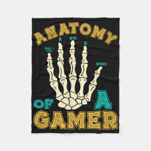 Anatomy Of A Gamer Gaming Hand Games Video Game Ga Fleece Blanket