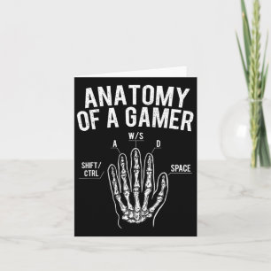Anatomy Of A Gamer - Gaming Video Game Lover Conso Card