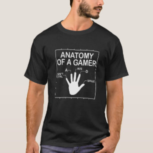 Anatomy Of a Gamer Hand Gaming Gamer Boy Men Funny T-Shirt
