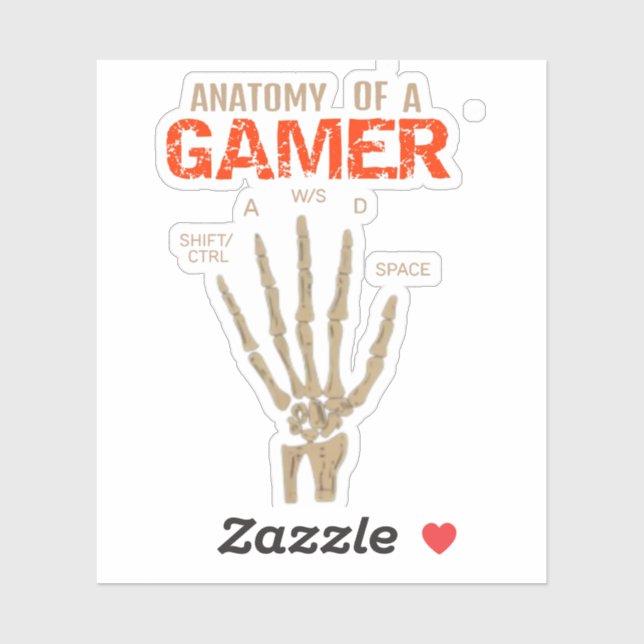 Anatomy of a Gamer Skeleton Hand Keyboard  (Sheet)