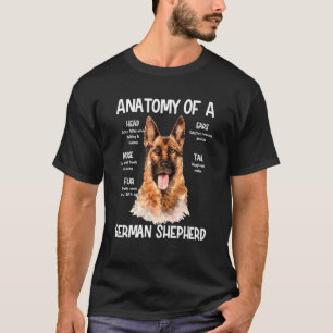 Anatomy Of A German Shepherd For Dog  Head Noise T-Shirt