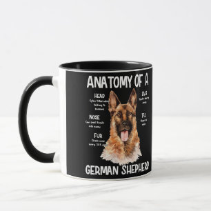 Anatomy Of A German Shepherd For Dog Lovers Mug