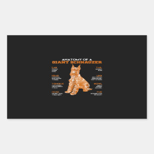 Anatomy Of A Giant Schnauzer Dogs Funny Gift Sticker