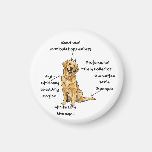 Anatomy of a Golden Retriever - Funny Dog Mom/Dad Magnet