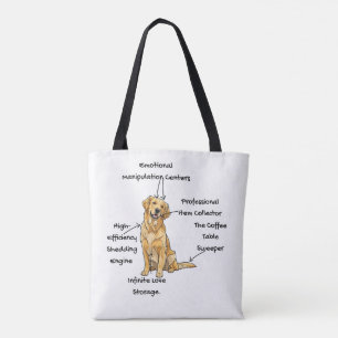 Anatomy of a Golden Retriever - Funny Dog Mom/Dad Tote Bag