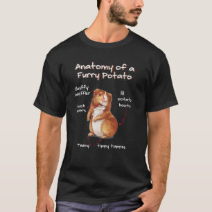 Anatomy Of A Guinea Pig Funny Furry Potato Pet Gif T-Shirt