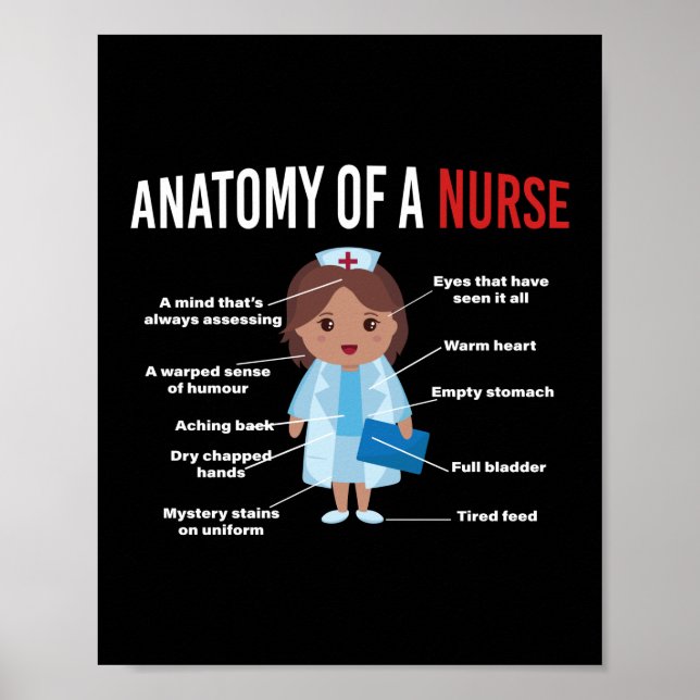 Anatomy Of A Nurse Poster (Front)