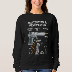 Anatomy Of A Pew Pewer Ammo Gun Amendment Meme Sweatshirt