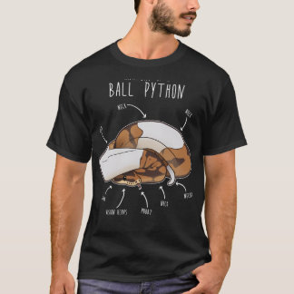 Anatomy Of A Piebald Ball Python T-Shirt